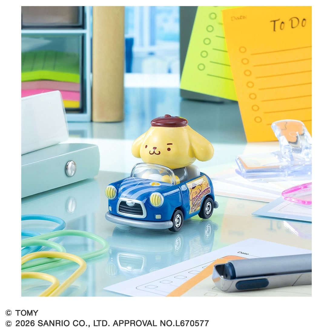 Takara Tomy Dream Tomica Tunes Single Packs Sanrio Hard at Work Pompompurin