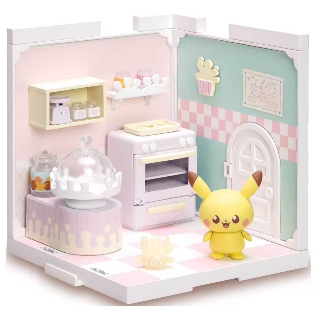 Takara Tomy Pokemon PokePiece House Kitchen Milcery & Pikachu set