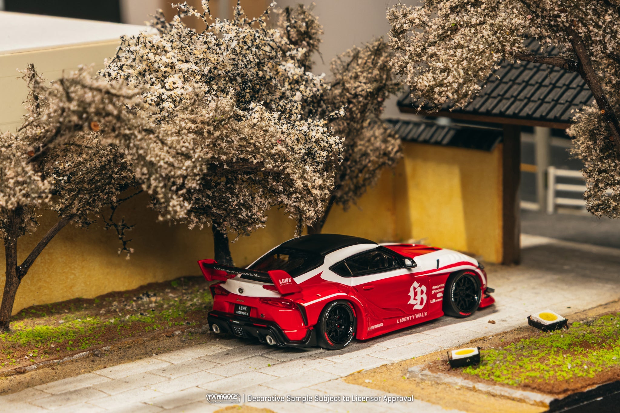 (Pre-order) Tarmac Works 1/64 LB-WORKS TOYOTA SUPRA (A90) Red Diecast Model