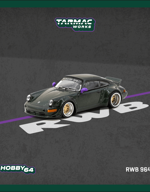Load image into Gallery viewer, Tarmac Works 1/64 RWB 964 Green Diecast Model Car
