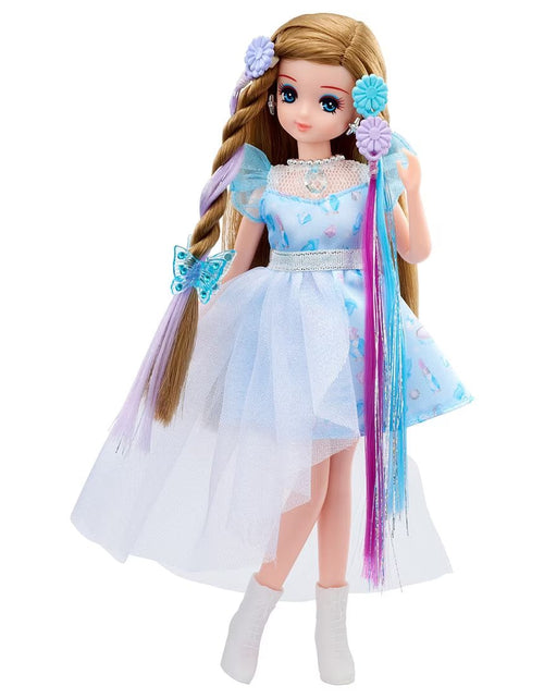 Load image into Gallery viewer, Takara Tomy Licca Hair Extensions Tsubasa-chan Fav Blue Doll Set

