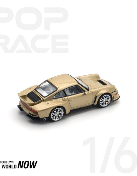 POPRACE 1/64 SINGER DLS TURBO (ROAD) - GOLD Model Car