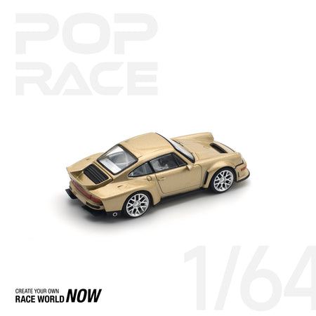 POPRACE 1/64 SINGER DLS TURBO (ROAD) - GOLD Model Car