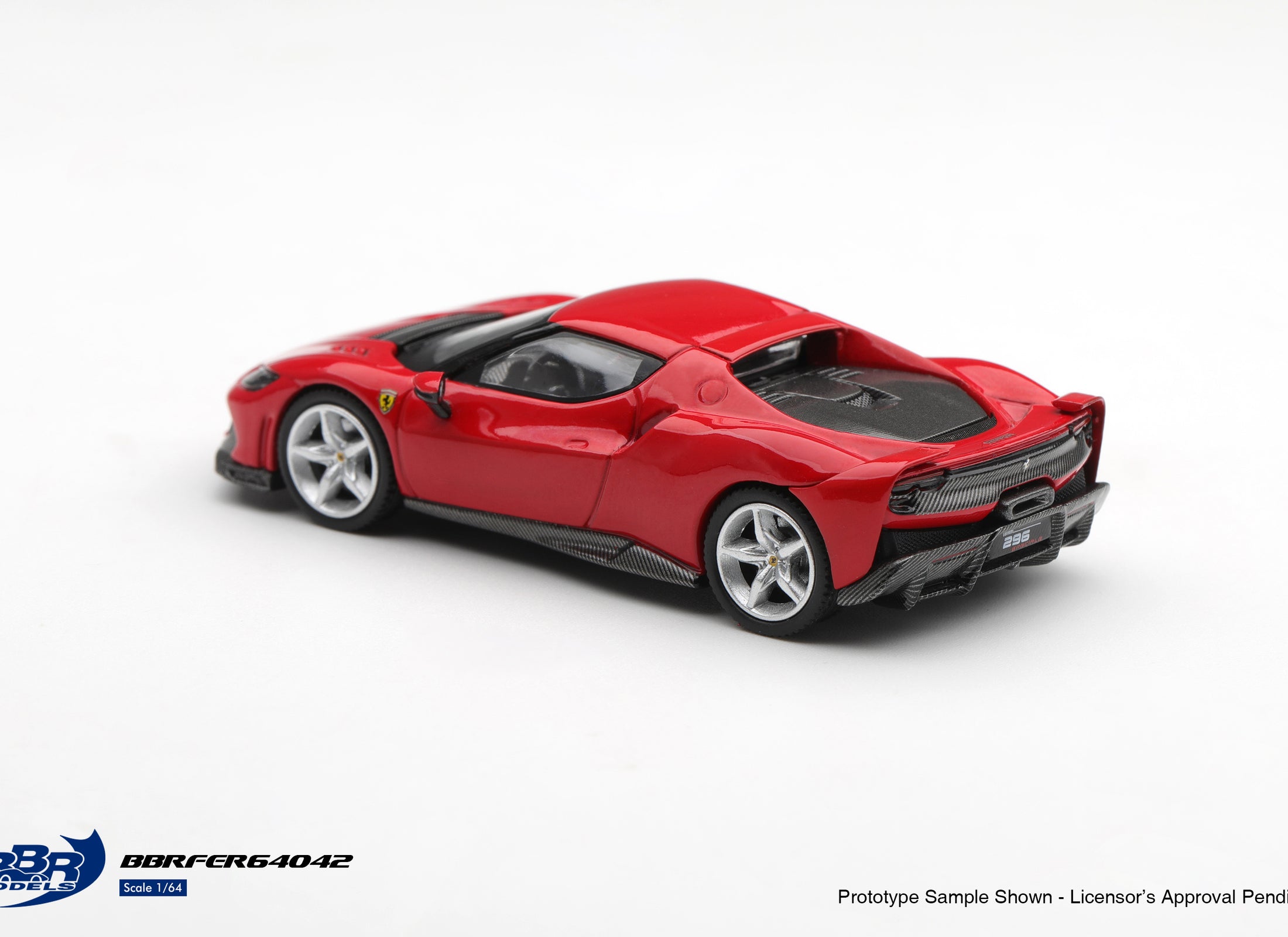 (Pre-order) BBR 1/64 Ferrari 296 Speciale Rosso Corsa (Red) Diecast Model Car