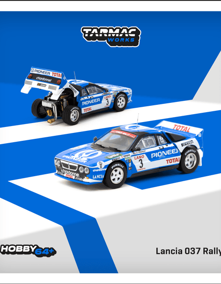 Tarmac Works 1/64 Lancia 037 Rally Ypres 24 Hours Rally 1983 Model