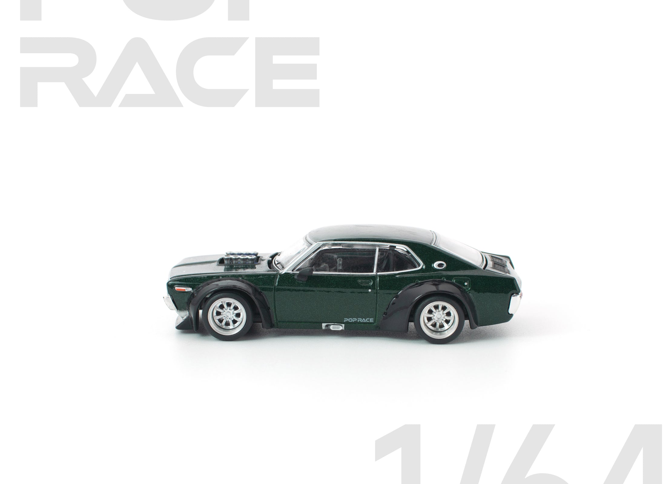 (Pre-order) POPRACE 1/64 LAUREL C130 GREEN Diecast Model Car #PR640331