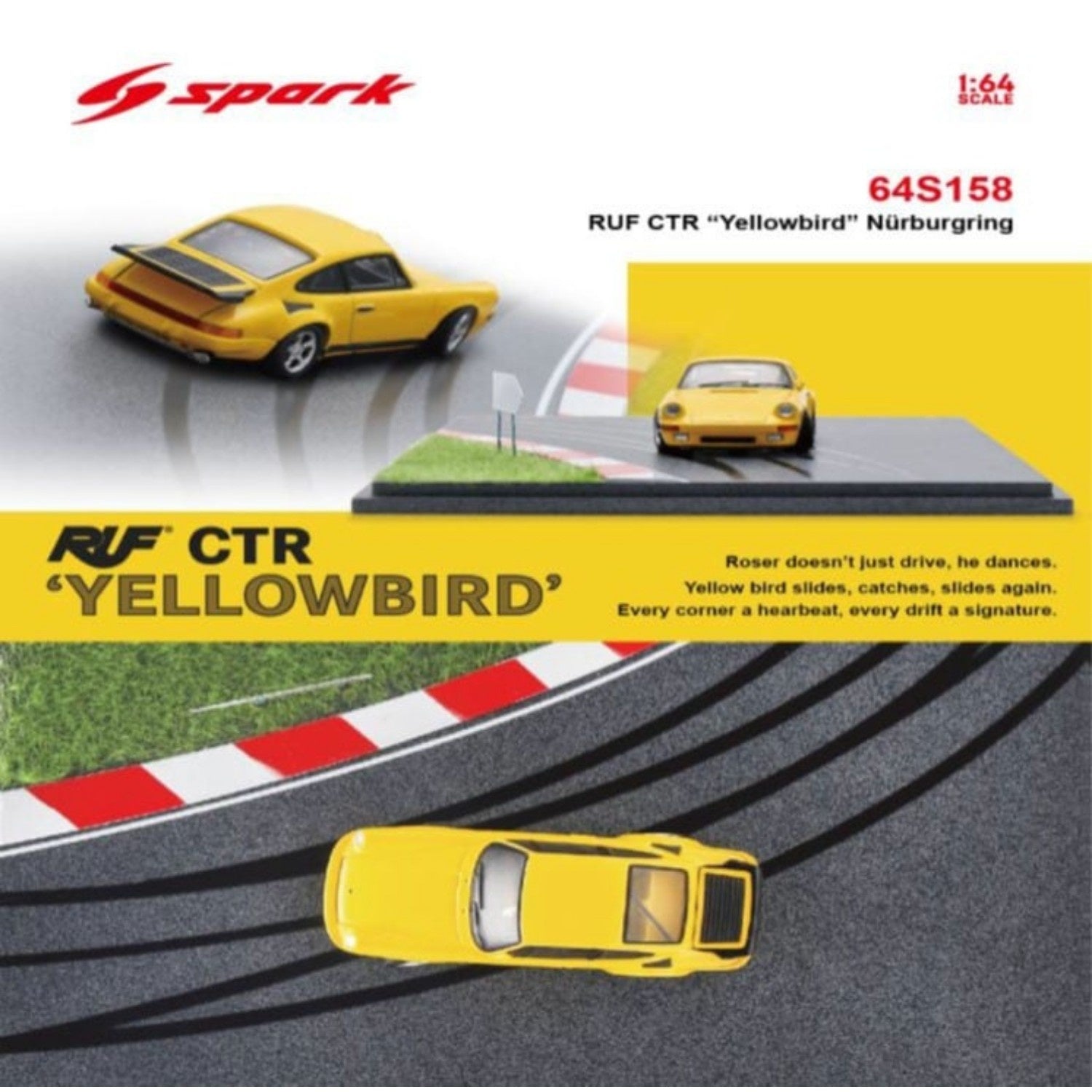 (Pre-order) Sparky 1/64 - RUF CTR Prototype Nürburgring (With special base)
