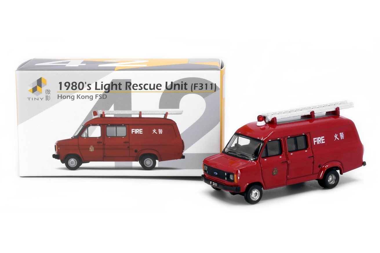 Tiny City 42 Die-cast Model Car - 1980's HKFSD Light Rescue Unit