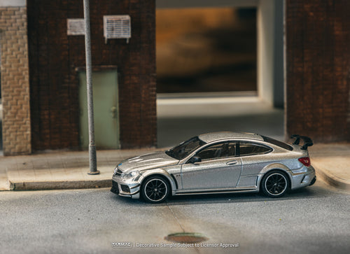 Load image into Gallery viewer, Tarmac Works 1/64 Mercedes-Benz C 63 AMG Coupé Black Series Silver
