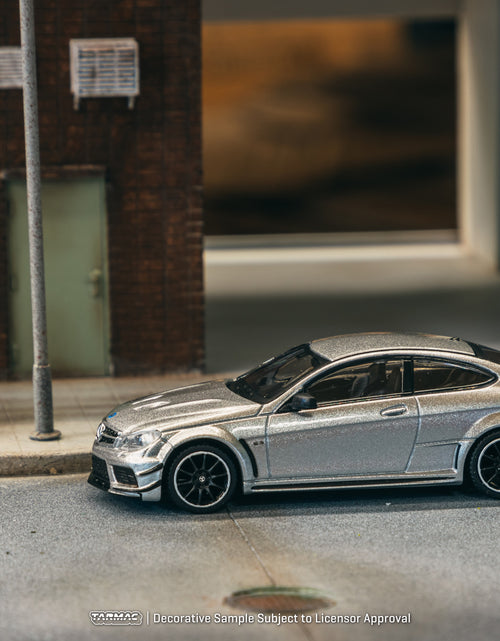 Load image into Gallery viewer, Tarmac Works 1/64 Mercedes-Benz C 63 AMG Coupé Black Series Silver
