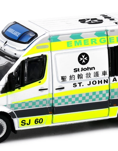 Tiny City 1/76 #166 Mercedes-Benz Sprinter St.John Ambulance (SJ60) Model Car