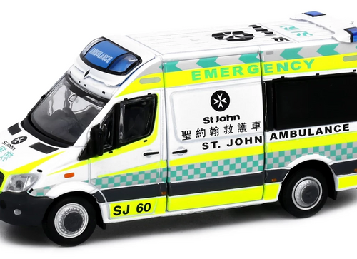 Load image into Gallery viewer, Tiny City 1/76 #166 Mercedes-Benz Sprinter St.John Ambulance (SJ60) Model Car
