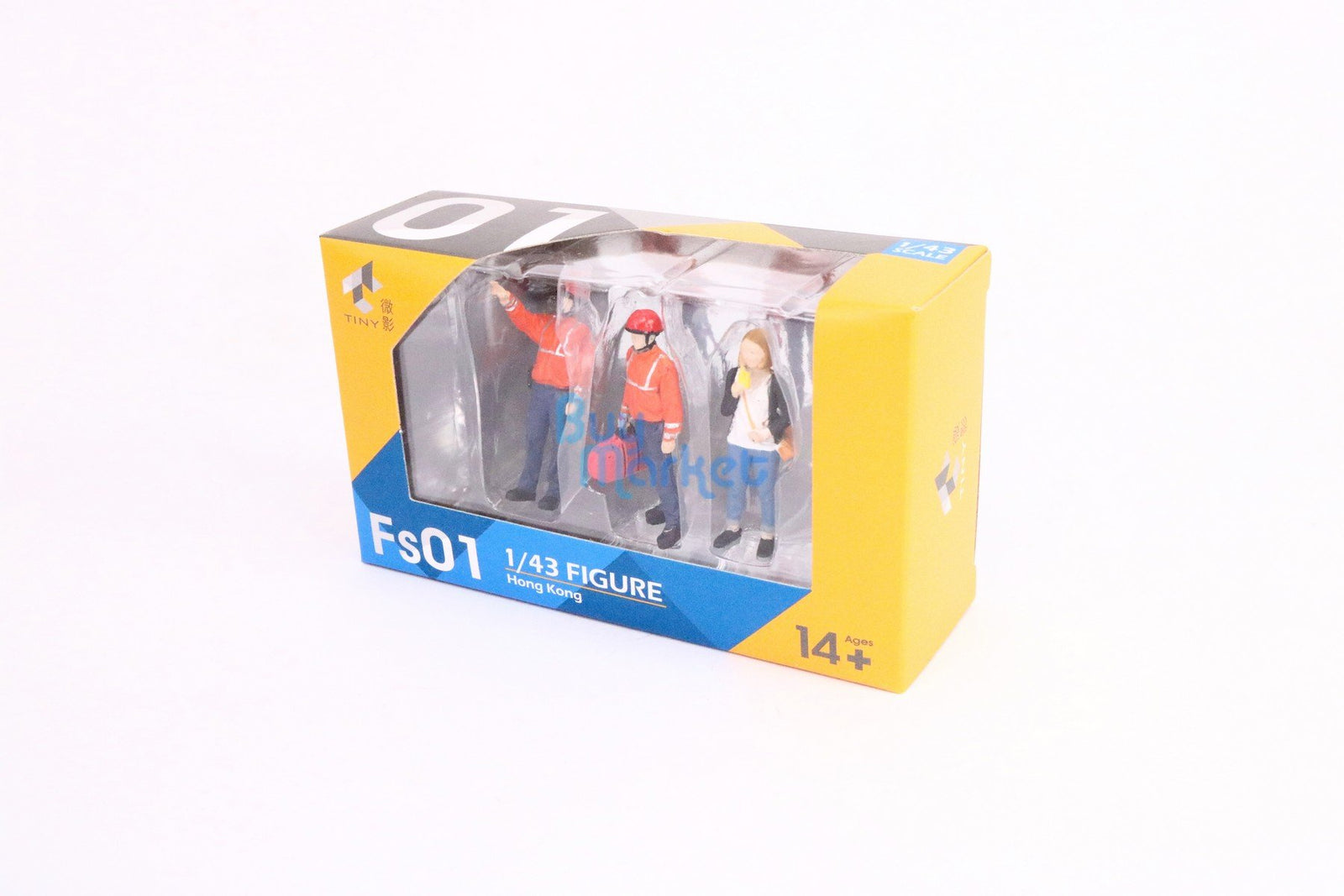 TINY City HK Scale 1/43 Figure Set 01 Firemen & Lemon Tea Girl Model Figure