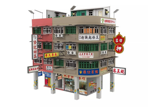 Load image into Gallery viewer, Tiny City Hong Kong HK #Bd12 Hong Kong Old Tenements Building Diorama Model
