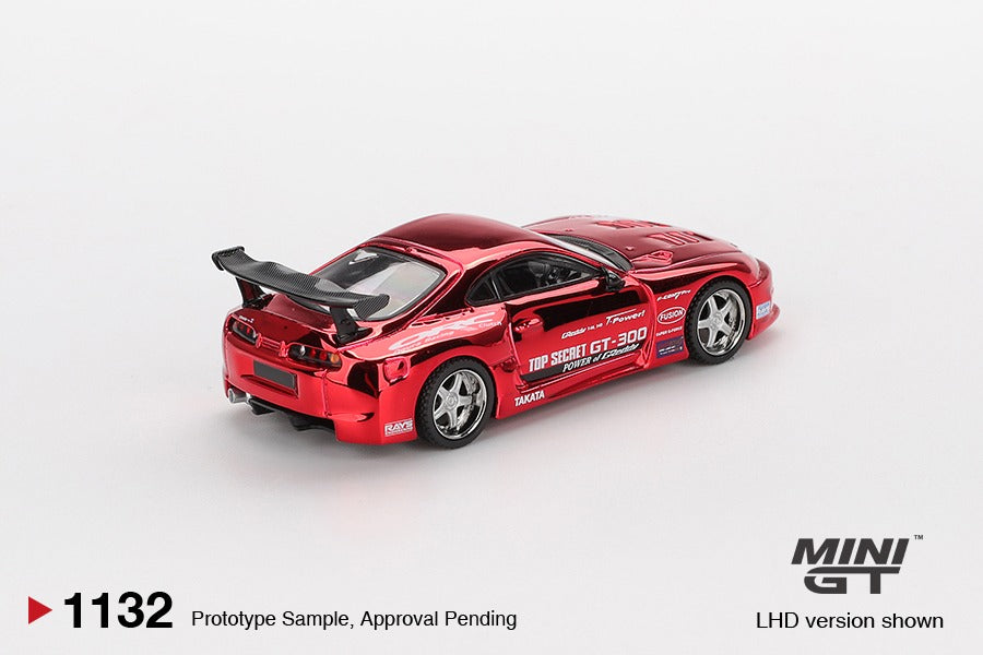 (Pre-order) Mini GT #1032 Toyota Supra (A80) Top Secret GT-300 Red Chrome LHD