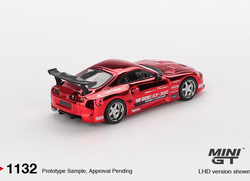 Load image into Gallery viewer, (Pre-order) Mini GT #1032 Toyota Supra (A80) Top Secret GT-300 Red Chrome LHD
