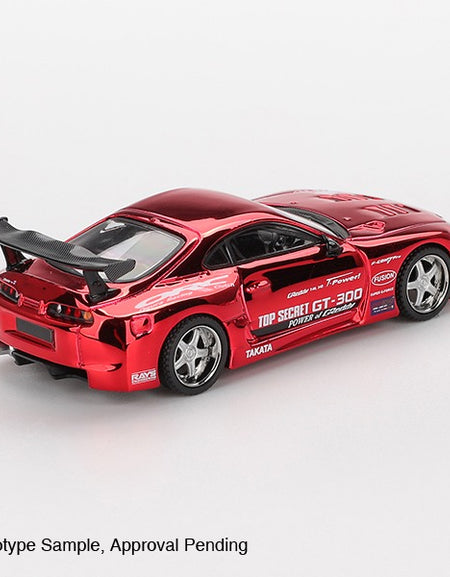 Mini GT #1032 Toyota Supra (A80) Top Secret GT-300 Red Chrome RHD