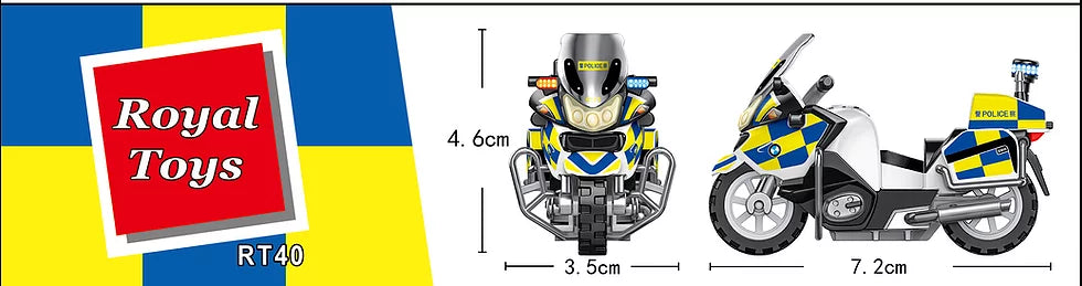 Royal Toys Building Blocks City Story Bricks RT40 : Hong Kong Police Motorcycle R900RT