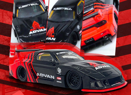 Load image into Gallery viewer, INNO64 1/64 LBWK Mazda rx7 (fd3s) lb-super silhouette "advan livery"
