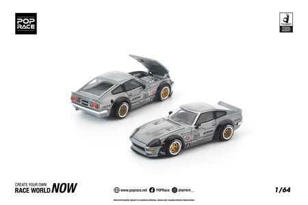 (Pre-order) POP RACE 1/64 PANDEM 280ZX RAW METAL Diecast Model Car