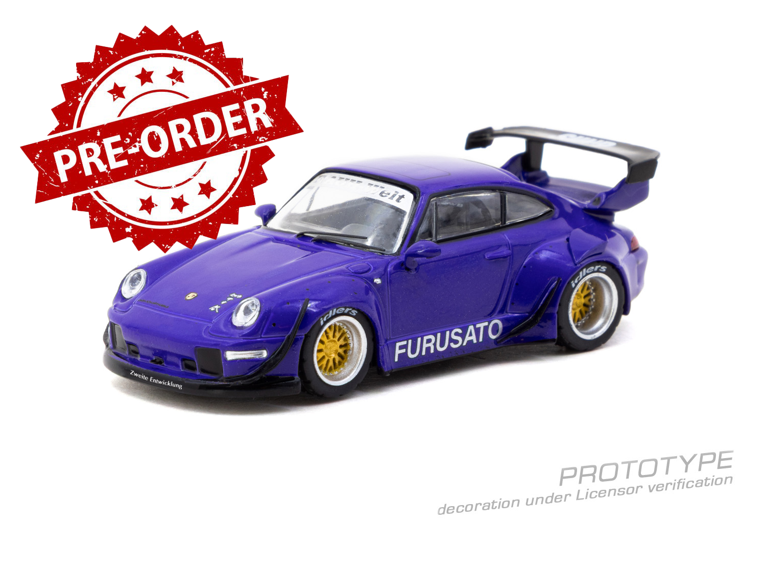 (Pre-order) Tarmac Works 1/64 RWB 993 Furusato Model Car Trading Cards Combo Set