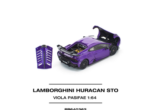 Load image into Gallery viewer, (Pre-order) POPRACE 1/64 POPRACE 1/64 LAMBORGHINI HURACAN STO VIOLA PASIFAE
