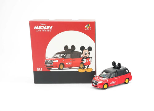 Load image into Gallery viewer, Tiny City 1/64 - Disney Vehicle - Hong Kong Hybrid Urban Taxi x Mickey (Black)
