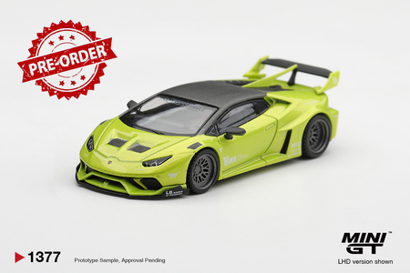 (Pre-order) Mini GT #1377 Lamborghini Huracán LB★WORKS Lime Metallic RHD