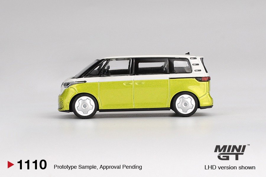 MINI GT #1110 Volkswagen ID.Buzz Candy White / Pomelo Yellow RHD