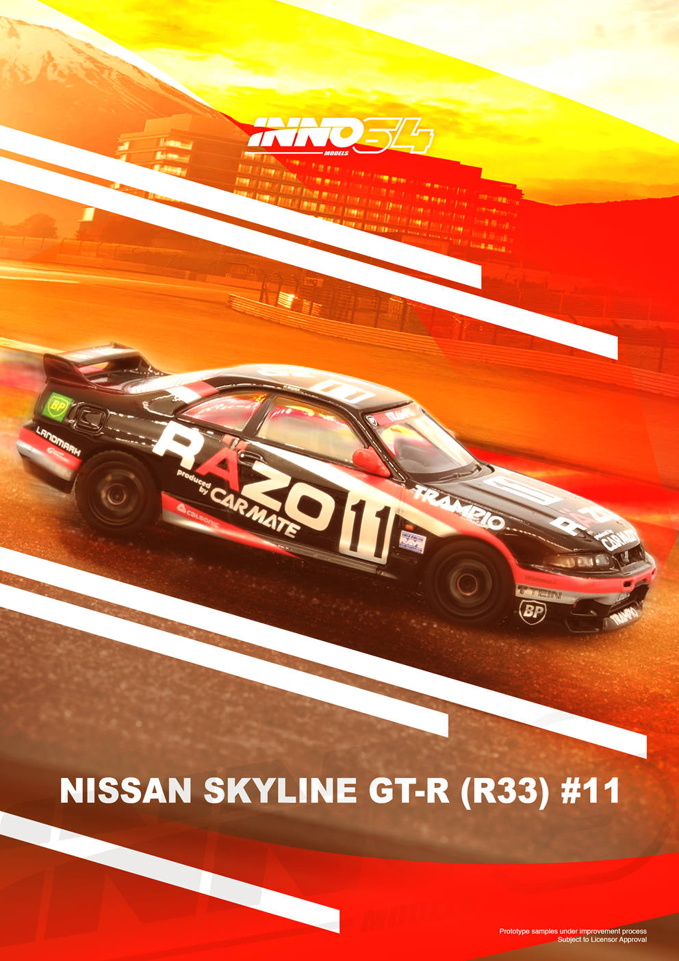 INNO64 1/64 NISSAN SKYLINE GT-R R33 #11 "RAZO TRAMPIO" N1 Super 1995
