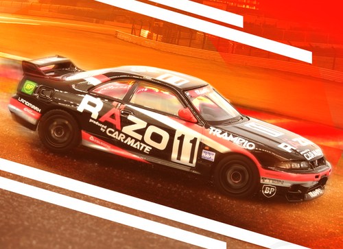 Load image into Gallery viewer, INNO64 1/64 NISSAN SKYLINE GT-R R33 #11 "RAZO TRAMPIO" N1 Super 1995
