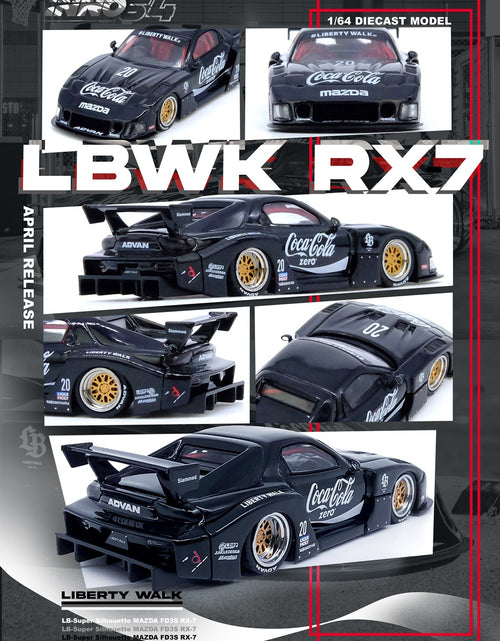 Load image into Gallery viewer, INNO64 X Tiny 1/64 MAZDA RX7 (FD3S) LB-SUPER SILHOUETTE - Coca Cola
