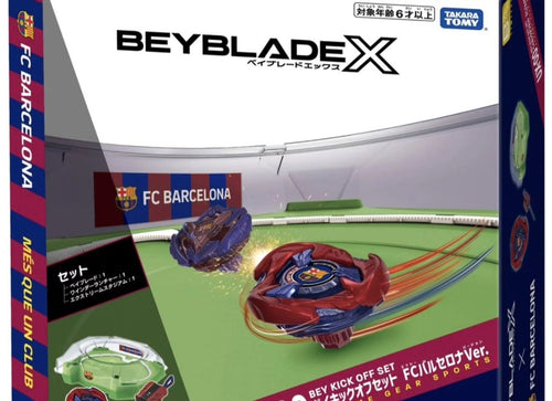Load image into Gallery viewer, TAKARA TOMY Beyblade X UX-00 Bey Kick Off Set FC Barcelona Ver.
