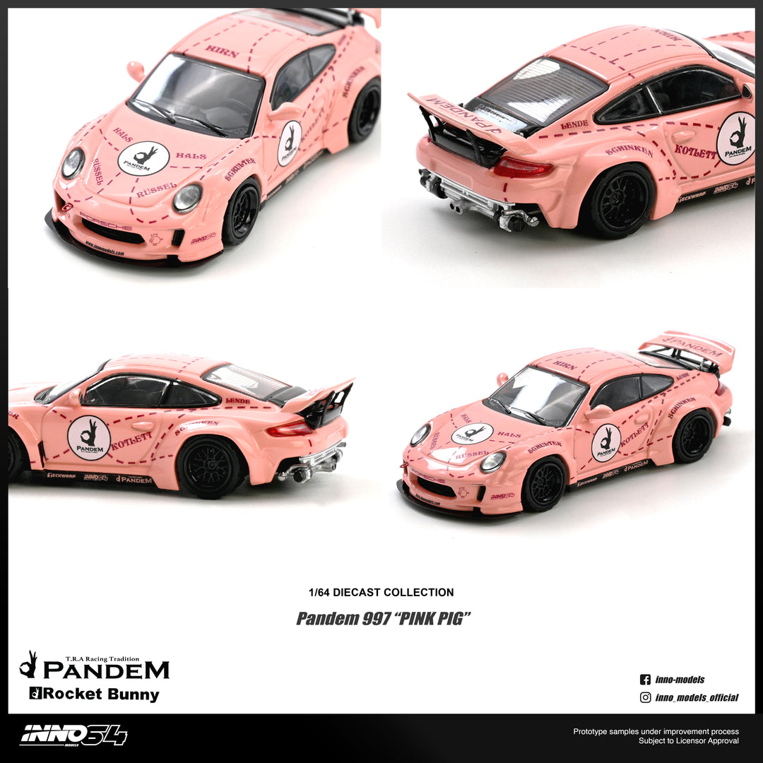(Pre-order) INNO64 1/64 PANDEM 997 "PINK PIG" Diecast Model Car