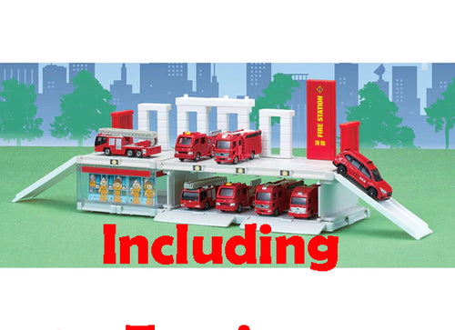 Load image into Gallery viewer, Takara Tomy Tomica World Tomica Town Fire Fighter Station (w/ Tomica Car x 1)
