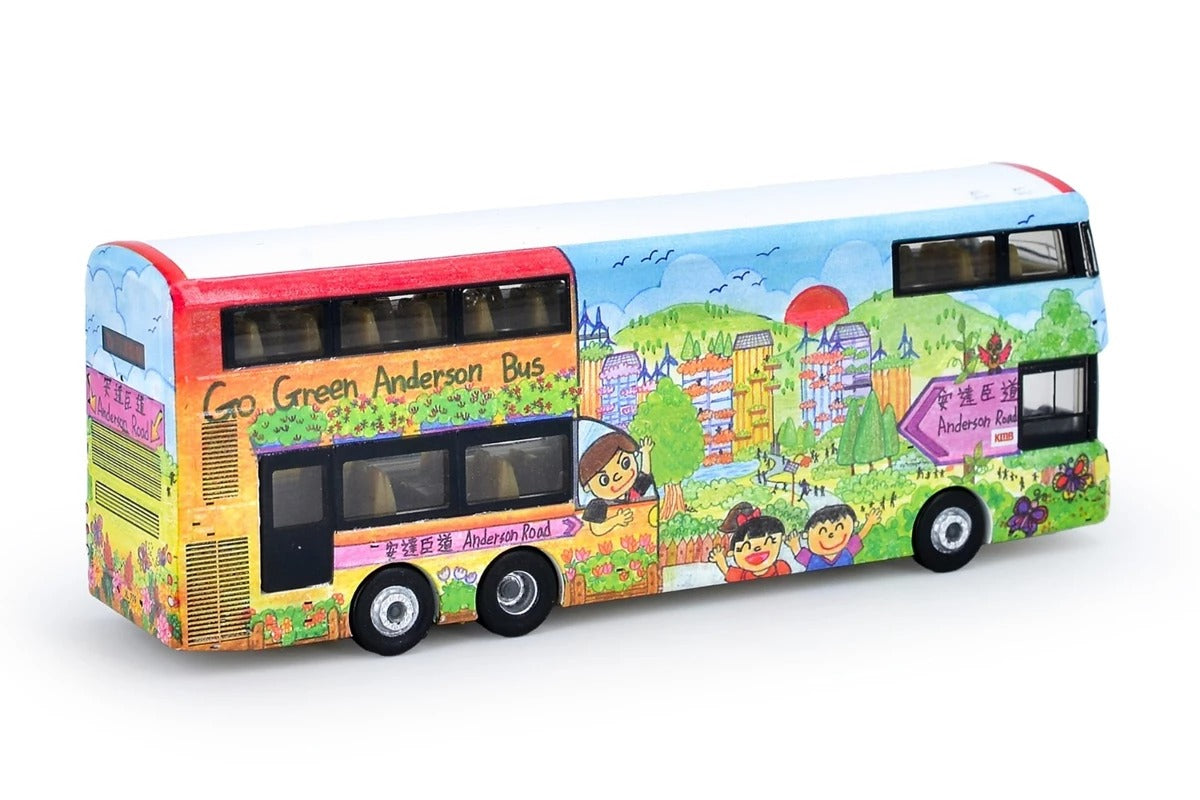 Tiny City Die-cast Model Car - KMB VOLVO B8L WRIGHT Go Green, Anderson (11X)