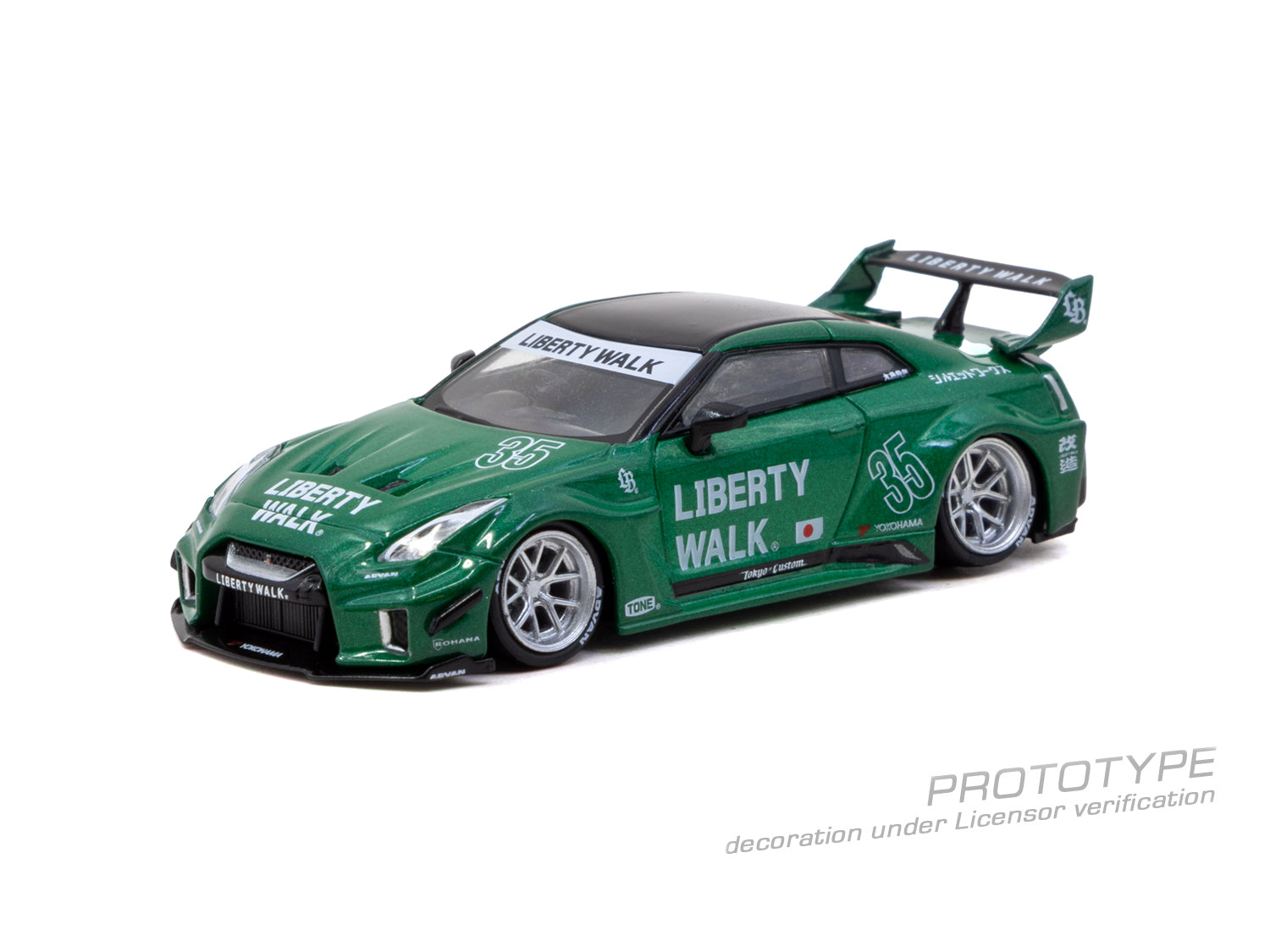 (Pre-order) Tarmac Works 1/64 LB-Silhouette WORKS GT NISSAN 35GT-RR EmeraldGreen