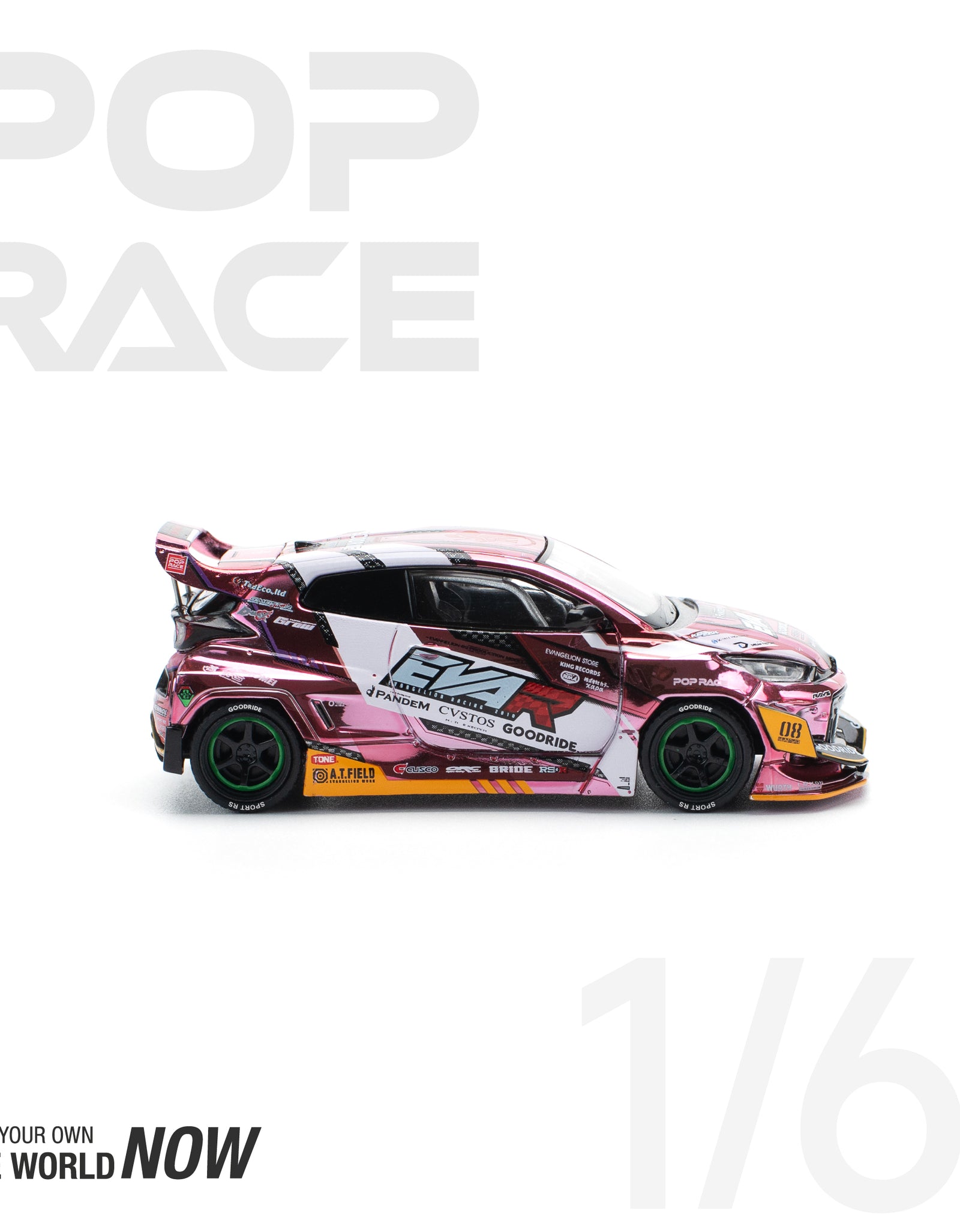 POPRACE 1/64 EVA RT PRODUCTION MODEL CUSTOM TYPE-08 GOODRIDE GR YARIS