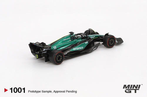 Load image into Gallery viewer, Mini GT 1/64 #1001 Aston Martin AMR24 #18 Lance Stroll  2024 F1 Bahrain
