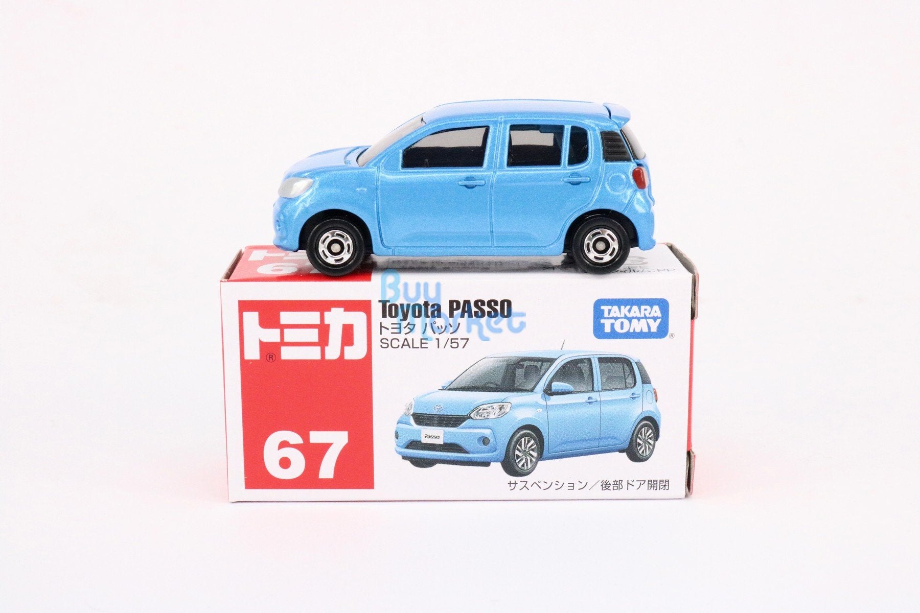 Takara Tomy TOMICA #67 Blue Toyota PASSO Scale 1/57 Diecast Toy Car JAPAN