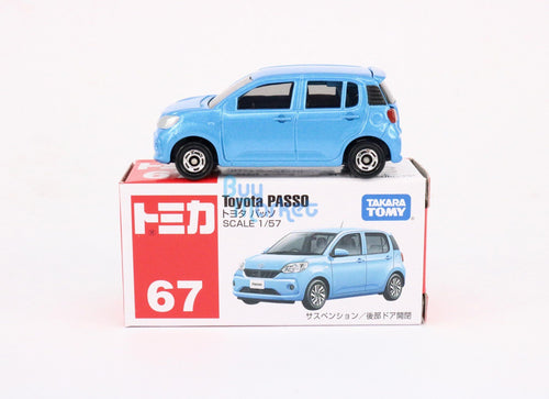 Load image into Gallery viewer, Takara Tomy TOMICA #67 Blue Toyota PASSO Scale 1/57 Diecast Toy Car JAPAN
