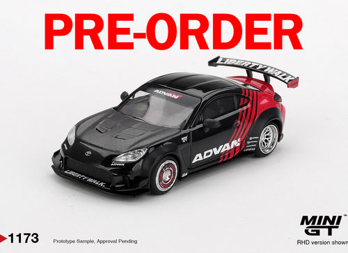 Load image into Gallery viewer, (Pre-order) MINI GT #1173 Toyota GR86 LB Nation Advan 1/64 Diecast Model Car
