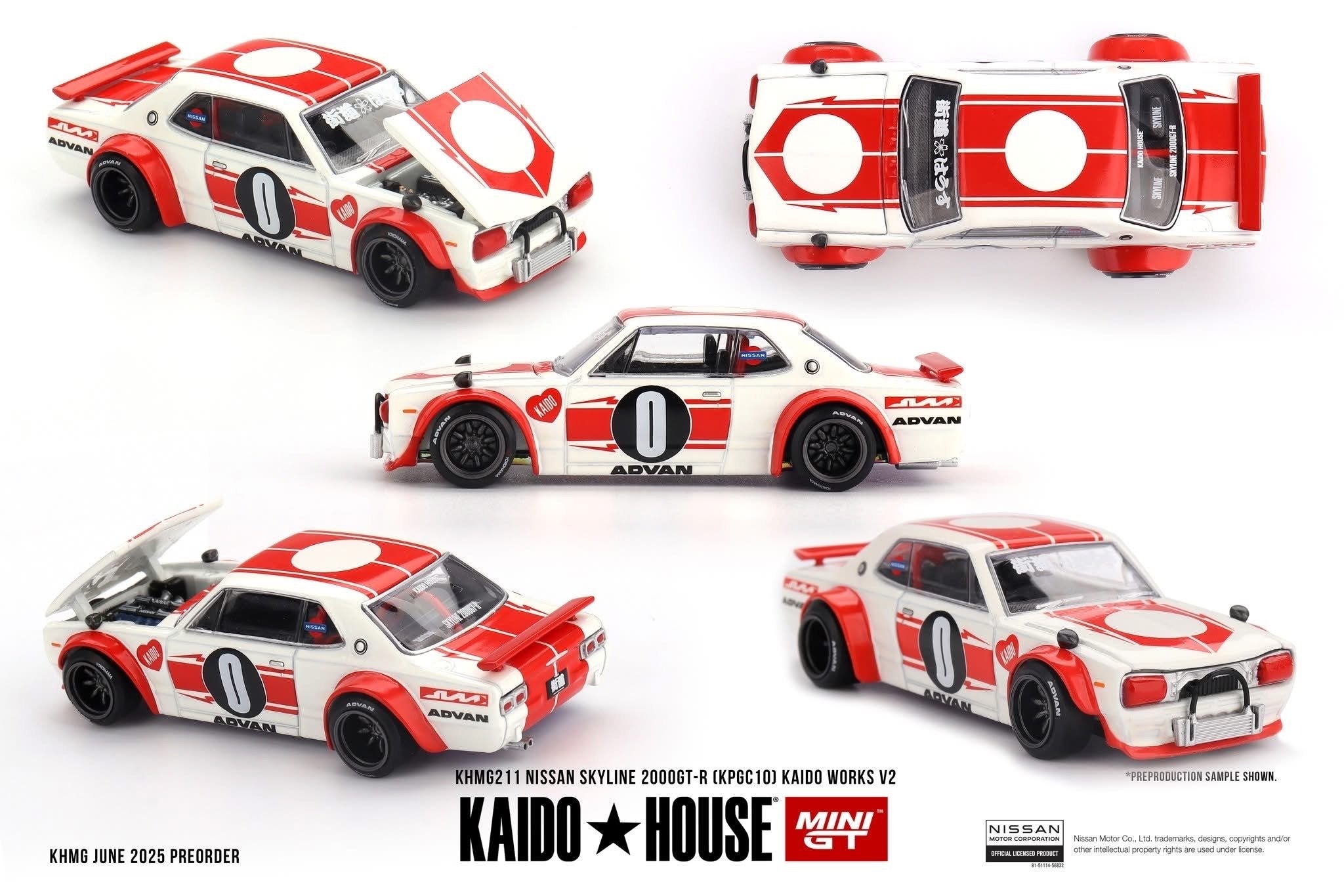 Kaido House X Mini GT Nissan Skyline 2000GT-R (KPGC10) Kaido Works V2