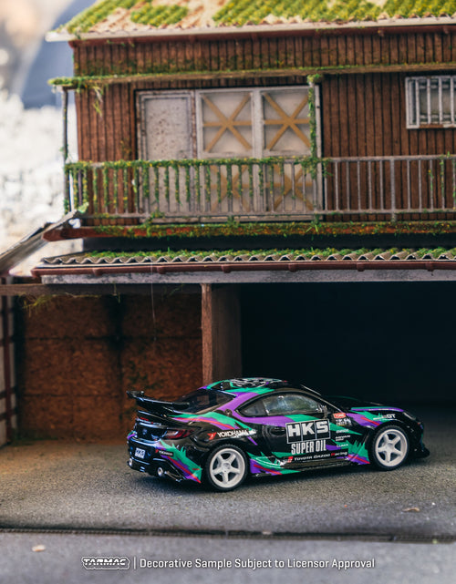 Load image into Gallery viewer, Tarmac Works 1/64 HKS Toyota GR86 Black Diecast Model Car
