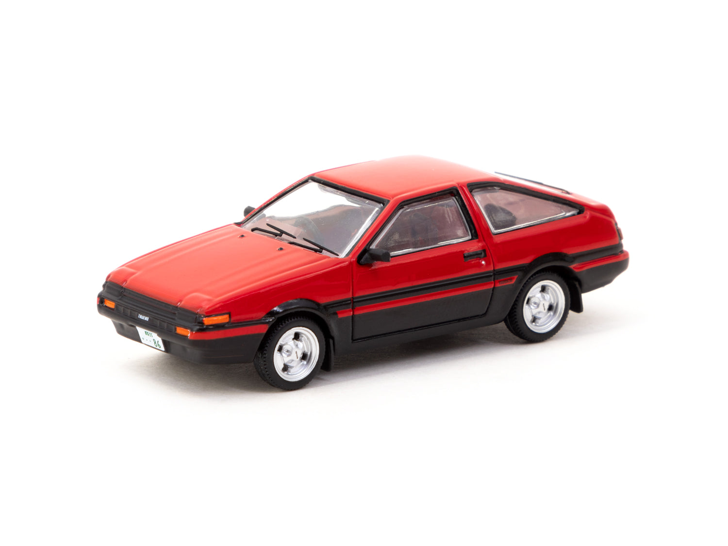 Tarmac Works 1/64 Toyota Sprinter Trueno (AE86) Red/Black Model Car