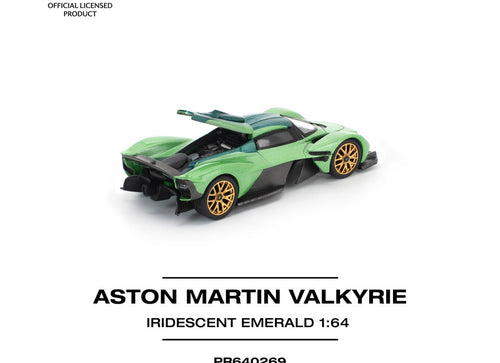 Load image into Gallery viewer, (Pre-order) POPRACE 1/64 ASTON MARTIN VALKYRIE IRIDESCENT EMERALD Model Car
