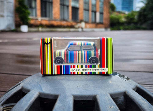 Load image into Gallery viewer, Tiny City Hong Kong 1:50 Diecast Model Car Art Car - Coloured Stripes
