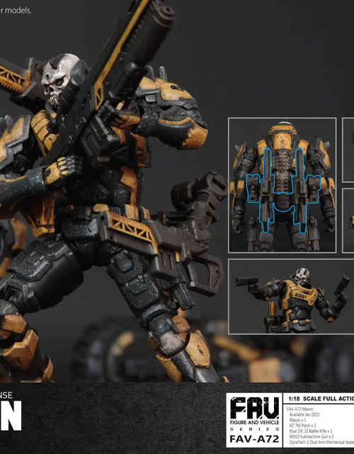 Load image into Gallery viewer, TOYS ALLIANCE x Acid Rain FAV-A72 1:18 Mason Action Figure Set
