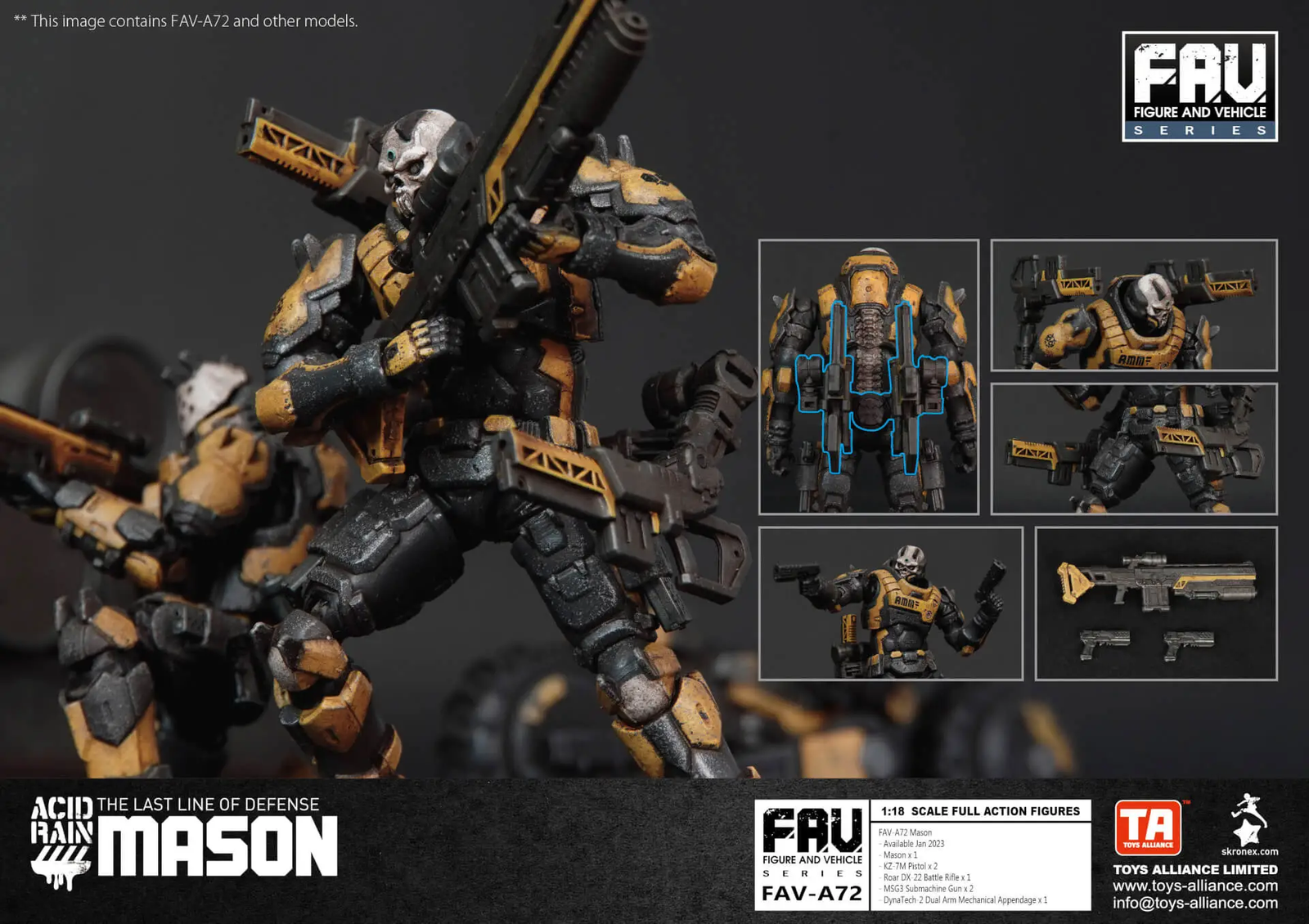 TOYS ALLIANCE x Acid Rain FAV-A72 1:18 Mason Action Figure Set