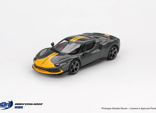 Load image into Gallery viewer, BBR 1/64 Ferrari 296 GTB Assetto Fiorano Grigio Scuro Diecast Model
